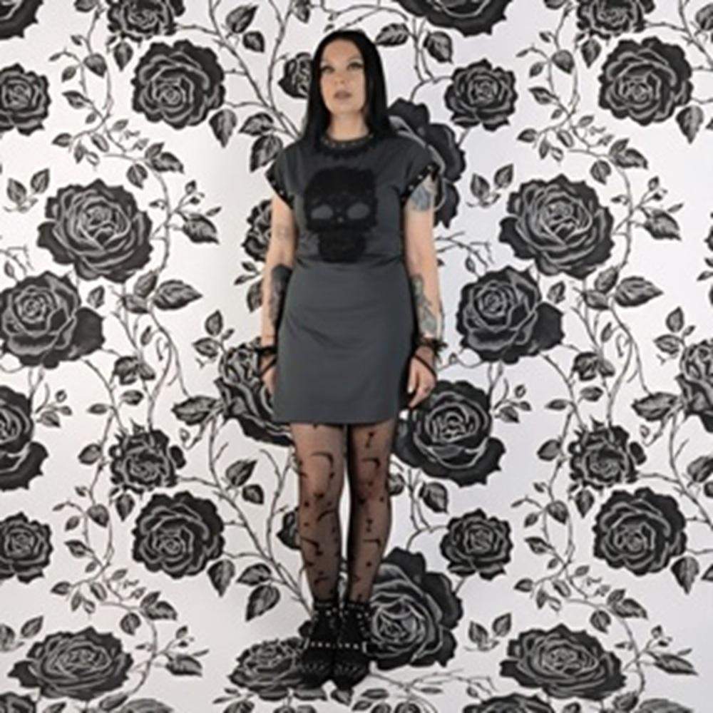 SUKIENKA / TUNIKA ,,KORONKOWA MEMENTO MORI" ROZMIAR L