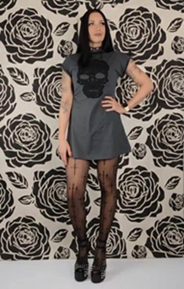 SUKIENKA / TUNIKA ,,KORONKOWA MEMENTO MORI" ROZMIAR M