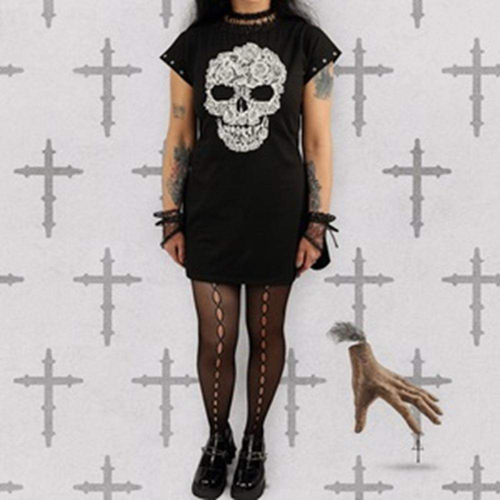 SUKIENKA / TUNIKA ,,KORONKOWA MEMENTO MORI" ROZMIAR L